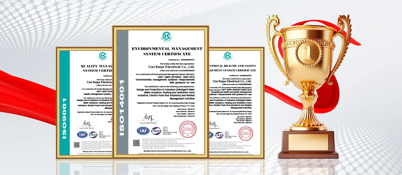 Company certificates and awards display